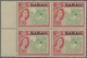 ** Malaiische Staaten - Sabah: 1964, QEII 10c. 'Map Of Borneo' With Strong OFFSET Of Green Colour In A - Sabah