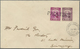 Br Malaiische Staaten - Sarawak: 1937, 1 C Purple And 4 C Bright Purple, Tied By Single Line PAQUEBOT ( - Other & Unclassified
