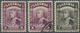 O Malaiische Staaten - Sarawak: Japanese Occupation, 1942, 1 C.  Purple With Violet Ovpt. (2, Kuching - Other & Unclassified