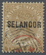 O Malaiische Staaten - Selangor: 1881-82 2c. Brown, Wmk Crown CC, Overprinted "SELANGOR" Of Type 1 ("S - Selangor