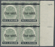 ** Malaiische Staaten - Selangor: 1900 1c. On 50c. Green & Black Right Hand Marginal Block Of Four, Fir - Selangor