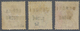 O Malaiische Staaten - Sungei Ujong: 1883-84 Three Different Overprints On 2c. Pale Rose, Wmk Crown CA - Other & Unclassified