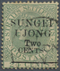 O Malaiische Staaten - Sungei Ujong: 1891 QV 2c. On 24c. Green, WATERMARK INVERTED, Additionally Overp - Other & Unclassified
