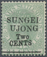 * Malaiische Staaten - Sungei Ujong: 1891 QV 2c. On 24c. Green Additionally Overprinted "SUNGEI/UJONG" - Andere & Zonder Classificatie