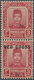 * Malaiische Staaten - Trengganu: 1917-18 Red Cross 3c. + 2c. Carmine Red Vertical Pair, Top Stamp Sho - Trengganu