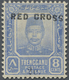 * Malaiische Staaten - Trengganu: 1917, RED CROSS: Sultan Zain Ul Ab Din 8c. Ultramarine With Opt. Var - Trengganu