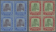 **/* Malaiische Staaten - Trengganu: 1921, Sultan Suleiman With Mult. Crown CA Wmk. $1 And $2 In Blocks O - Trengganu