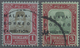 O Malaiische Staaten - Trengganu: 1922, Malaya-Borneo Exhibition $1 And $3 Both With Opt. Variety 'Ova - Trengganu