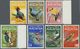 ** Malaysia: 1965, Birds Seven Different Stamps (except $2) All With COLOUR SHIFTS Of Different Colours - Maleisië (1964-...)