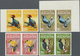 ** Malaysia: 1965, Birds Complete Set Of Eight In Horizontal IMPERFORATE PAIRS Incl. Three From Margin, - Maleisië (1964-...)