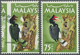 ** Malaysia: 1965, Birds 75c. 'Rhinoceros Hornbill' (Buceros Rhinoceros) With HEAVY SHIFTED GREEN (back - Malaysia (1964-...)