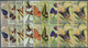 ** Malaysia: 1970, Butterflies Complete Set Of Eight From Bradbury And Harrison Printings All In Blocks - Malaysia (1964-...)