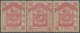 * Nordborneo: 1886-87 ERROR 1c. Pink As Center Stamp Along With Normal Stamps 4c. Pink In Strip Of Thr - North Borneo (...-1963)