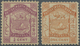 * Nordborneo: 1886, Coat Of Arms ½c. Magenta And 1c. Orange In New Type Perf. 12 Both Mint Hinged With - Noord Borneo (...-1963)