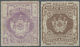 * Nordborneo: 1889, Coat Of Arms $5 Bright Purple (heavy Hinged And Minor Thins) And $10 Brown (lightl - North Borneo (...-1963)