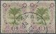 O Nordborneo: 1894 3c. Olive-green & Dull Purple Horizontal Pair, IMPERFORATED BETWEEN, Neatly Cancell - North Borneo (...-1963)