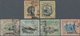 O Nordborneo: 1904/1905, Pictorial And Coat Of Arms Definitives Surcharged Locally '4 Cents' Complete - North Borneo (...-1963)