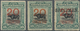 * Nordborneo: 1909, Banteng 18c. Black And Blue-green Surch. '20 CENTS' With Both Perfoations And Addi - North Borneo (...-1963)