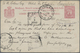 GA Singapur: 1893, Dutch East India 7 1/2 C Rose Postal Stationery Reply Card, Returned From SINGAPORE, - Singapore (...-1959)