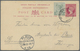 GA Singapur: 1898, Card QV 2 C. Uprated QV 1 C. Tied "SINGAPORE A FE 3 99" To Germany W. Arrival "PLAUE - Singapore (...-1959)