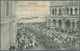Br Singapur: 1905: Picture Postcard "SINGAPORE. Commercial Square. Soldiers Returning From An Official - Singapore (...-1959)