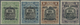 * Nordborneo: 1918, Coat Of Arms Definitives Four Stamps 25c. To $2 Optd. 'RED CROSS TWO CENTS' All Wi - North Borneo (...-1963)