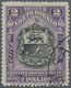 O Nordborneo: 1925, Coat Of Arms $2 Black And Mauve With New Perforation 12½ Fine Used With Part Sanda - North Borneo (...-1963)