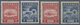 **/O Nordborneo: Japanese Occupation, 1943, 4 C. Red And 8 C. Blue, Mint Never Hinged Resp. Used, Two Set - North Borneo (...-1963)