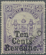 O Nordborneo - Stempelmarken: 1886, Coat Of Arms Definitive 50c. Violet With Opt. 'Ten Cents Revenue' - Noord Borneo (...-1963)