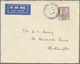 Br/ Malaiische Staaten - Johor: 1936, Airmail Letter With 25c Single Franking Tied By JOHORE BAHRU Doubl - Johore
