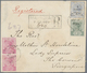 Brfst Malaiische Staaten - Malakka: 1899, 1c. Green, Vertical Pair 3c. Carmine-rose And 4c. On 8c. Ultrama - Malacca