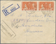 Br Malaiische Staaten - Malakka: 1937, 4c. Orange "Coronation", Eight Copies On Front/on Reverse Of Reg - Malacca