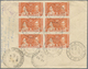 Br Malaiische Staaten - Malakka: 1937, 4c. Orange "Coronation", Eight Copies On Front/on Reverse Of Reg - Malacca