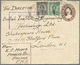 GA Malaiische Staaten - Pahang: 1939, 1c. Black And 2c. Green Uprating A Stationery Envelope 5c. Brown - Pahang