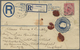 GA Malaiische Staaten - Penang: 1928, Uprated Registered Stationery Envelope 15c. Blue (RE7a) From "PUL - Penang