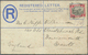 GA Malaiische Staaten - Perak: 1909, Registered Stationery Envelope Uprated By 4c. Grey/scarlet, Used F - Perak