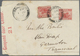 Br Malaiische Staaten - Selangor: 1917, Letter Franked With 3c (2) FMS Tied By "SEMENYH 1 JU 1917" Date - Selangor