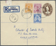 GA Malaiische Staaten - Trengganu: 1954, 2c. Orange, 10c. Purple And 20c. Blue Uprating A Stationery En - Trengganu