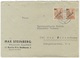 B389 Berlin West Brief Firmenpost 1950 2x Mi. 65 Handstempel Berlin Lichterfelde 4 B Stempelfabrik Max Steinberg - Lettres & Documents