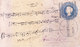 BRITISH INDIA - EARLY QUEEN VICTORIA BLUE HALF ANNA OFFICIAL POSTAL ENVELOPE - HYDERABAD TO AMRITSAR, TOO LATE MARKING - 1936-47 King George VI