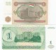 Lot Of  2 Different Banknotes Tajikistan #1 (1994) Transnistria #16 (1994) Both UNC - Kilowaar - Bankbiljetten