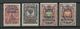 RUSSLAND RUSSIA 1920 INVERTED OPT Wrangel Army 4 Stamps * - Armada Wrangel