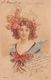 ¤¤  -  ILLUSTRATEUR  " BOTTARO "   -  Jeune Femme  -  Papillon   -  ¤¤ - Bottaro