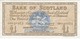 BILLETE DE ESCOCIA DE 1 POUND DEL AÑO 1962  (BANKNOTE) EDINBURGH  (RARO) - 1 Pound