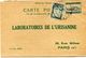 GRECE CARTE POSTALE BON POUR UN FLACON ECHANTILLON D'URISANINE DEPART CORFOU 31-10-27 POUR LA FRANCE - Covers & Documents