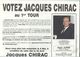 Elections Avril 1988, Matériel éléctoral 3/5 Jacques Chirac, Appel à Voter Chirac In "VIVRE ENSEMBLE A CANNES" - Non Classés