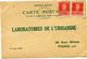 ARGENTINE CARTE POSTALE BON POUR UN FLACON ECHANTILLON D'URISANINE DEPART BUENOS AIRES ABR 18  1928 POUR LA FRANCE - Covers & Documents