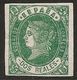 1862-ED. 62 ISABEL II 2 REALES VERDE SOBRE ROSA - NUEVO-MH-BORDE DE HOJA- LUJO - Unused Stamps