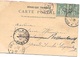 Grande Roue Paris 1898 Cachet Luxembourgeois Sur Timbres Français - Expositions