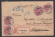 DR Auslands Einschreiben An Kapitän Dampfer Singora 1910 Verden Nach Singapor Weiterleitung Nach Honkong K61 - Briefe U. Dokumente